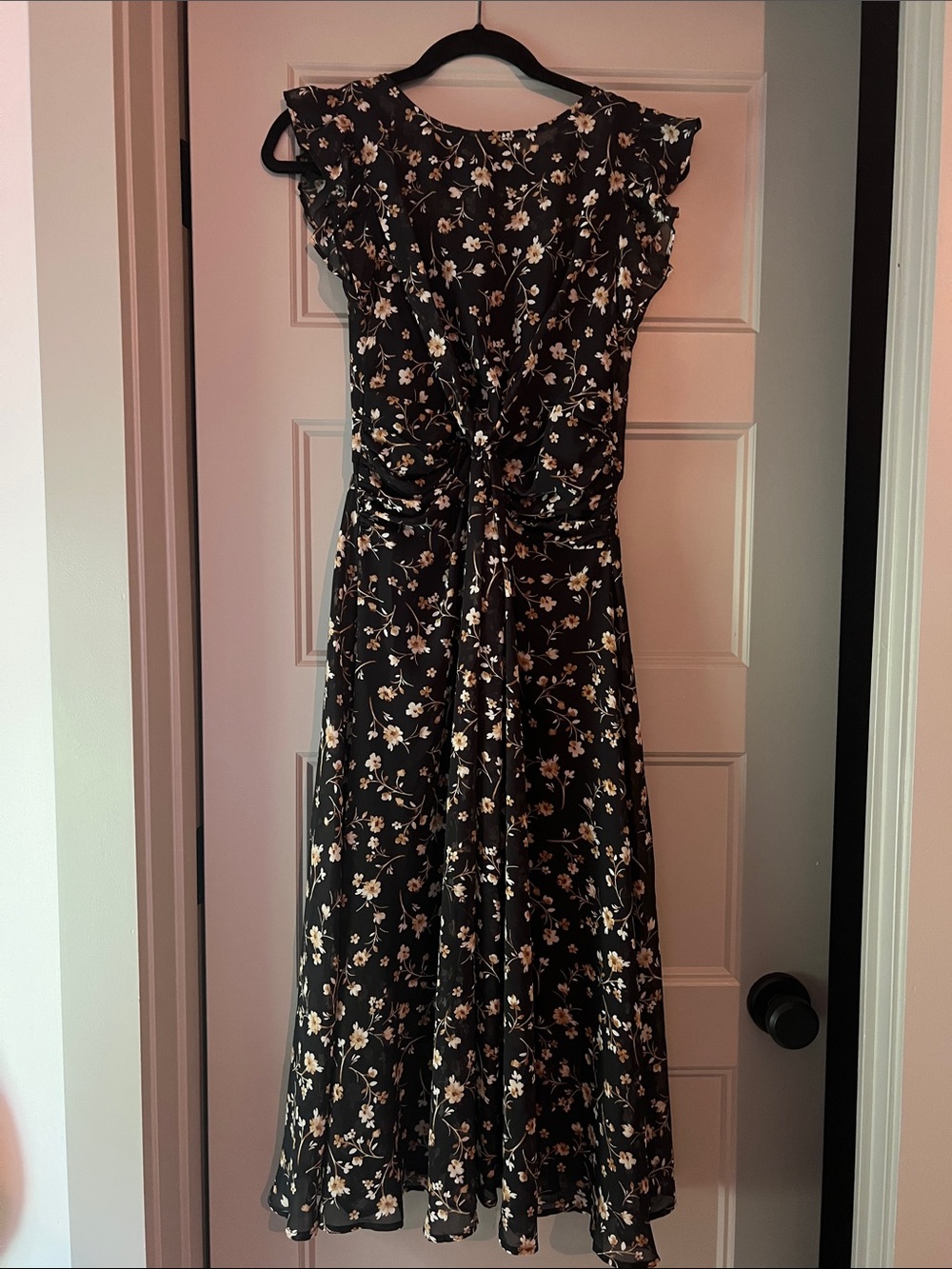 Altar’d State Black Floral Midi Dress